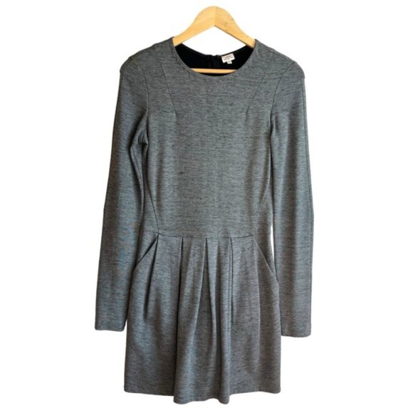 Wilfred Tartine Dress Size 6 Heathered Gray Fit & Flare - Picture 2 of 11